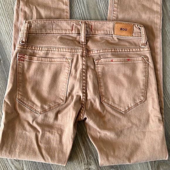 BDG URBAN OUTFITTERS MID RISE CIGARETTE ANKLE JEANS IN TAN BROWN SIZE 24 - Picture 8 of 8